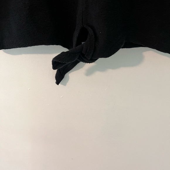 Madewell Black Texture & Thread Long-Sleeve Tie-Front Top - Picture 8 of 10